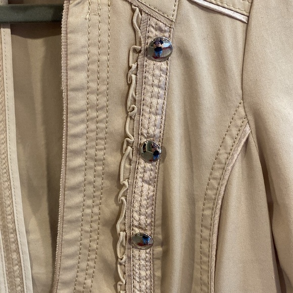 White House Black Market Military style Boho jacket - Picture 3 of 6